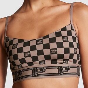 PINK Checkerboard Sports Bra